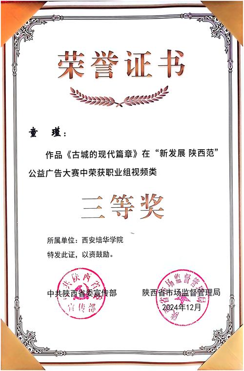 我校在首届"新发展 陕西范"公益广告大赛中勇创佳绩